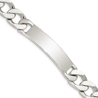 Sterling Silver 8.5inch Polished Engraveable Curb Link ID Bracelet