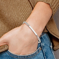 Sterling Silver 8inch Polished Engraveable Anchor Link ID Bracelet