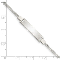 Sterling Silver Adjustable Baby ID Bracelet
