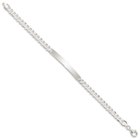 Sterling Silver Curb Link ID Bracelet