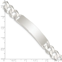 Sterling Silver Curb Link ID Bracelet