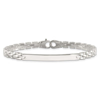 Sterling Silver Polished 8in Men's ID Bracelet