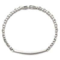 Sterling Silver Polished 8in Men's ID Bracelet