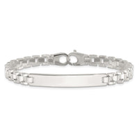 Sterling Silver Polished 8in Men's ID Bracelet