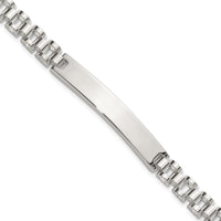 Sterling Silver Polished 8in Men's ID Bracelet