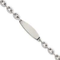 Sterling Silver Polished 6.25mm Anchor Link 7.25 Inch ID Bracelet