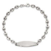 Sterling Silver Polished 5.0mm Anchor Link 7.5 Inch ID Bracelet