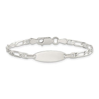 Sterling Silver Polished Engraveable 5in Plus 1in EXT Childrens ID Bracelet