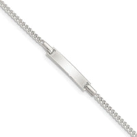 Sterling Silver Polished Childrens ID Curb Link 5in Plus 1in Ext. Bracelet
