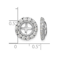 Sterling Silver Rhodium Diam. & White Topaz Earring Jacket