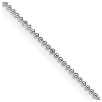 Sterling Silver 1mm Beaded Chain