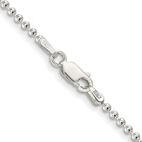Sterling Silver 2mm Beaded Chain