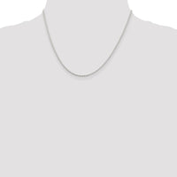 Sterling Silver 2mm Beaded Chain w/2in ext.