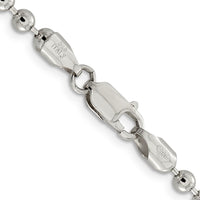 Sterling Silver 4mm Beaded Chain
