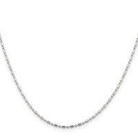 Sterling Silver 1.5mm Fancy Beaded Chain w/4in ext.