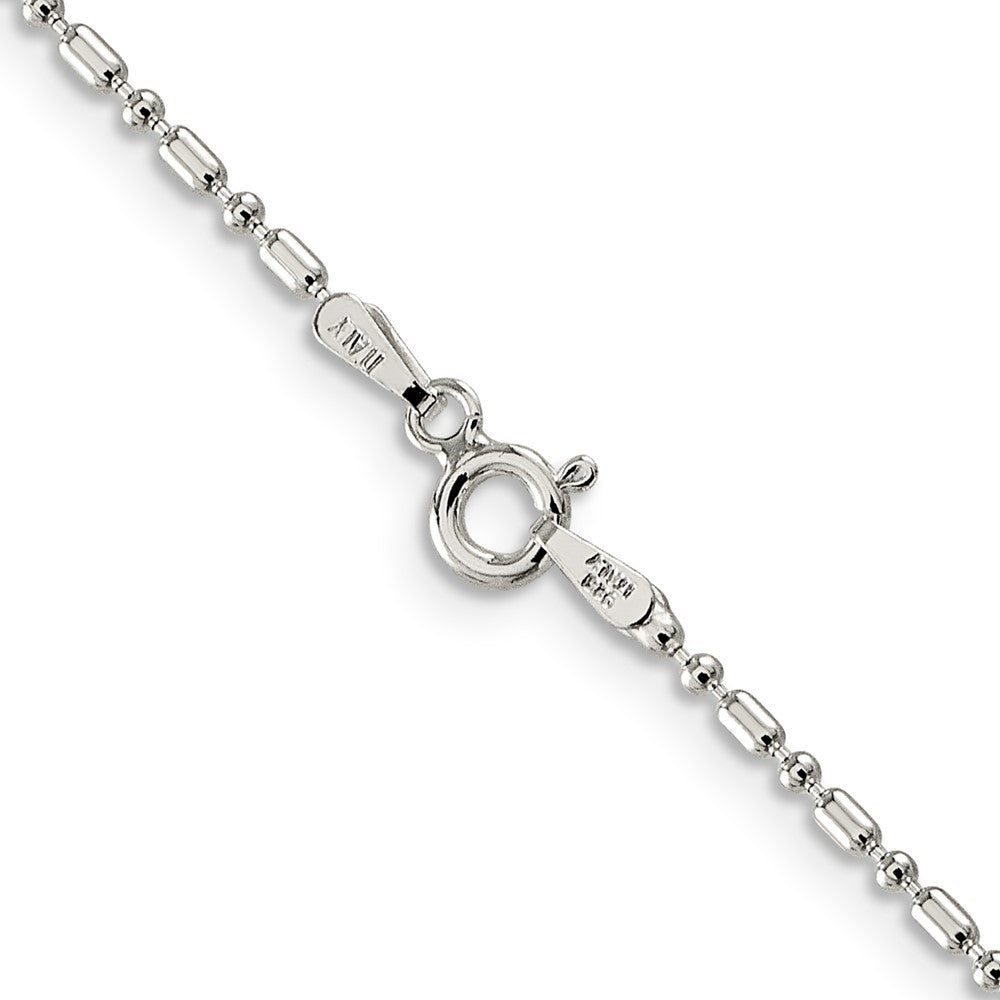 Sterling Silver 1.5mm Fancy Beaded Chain
