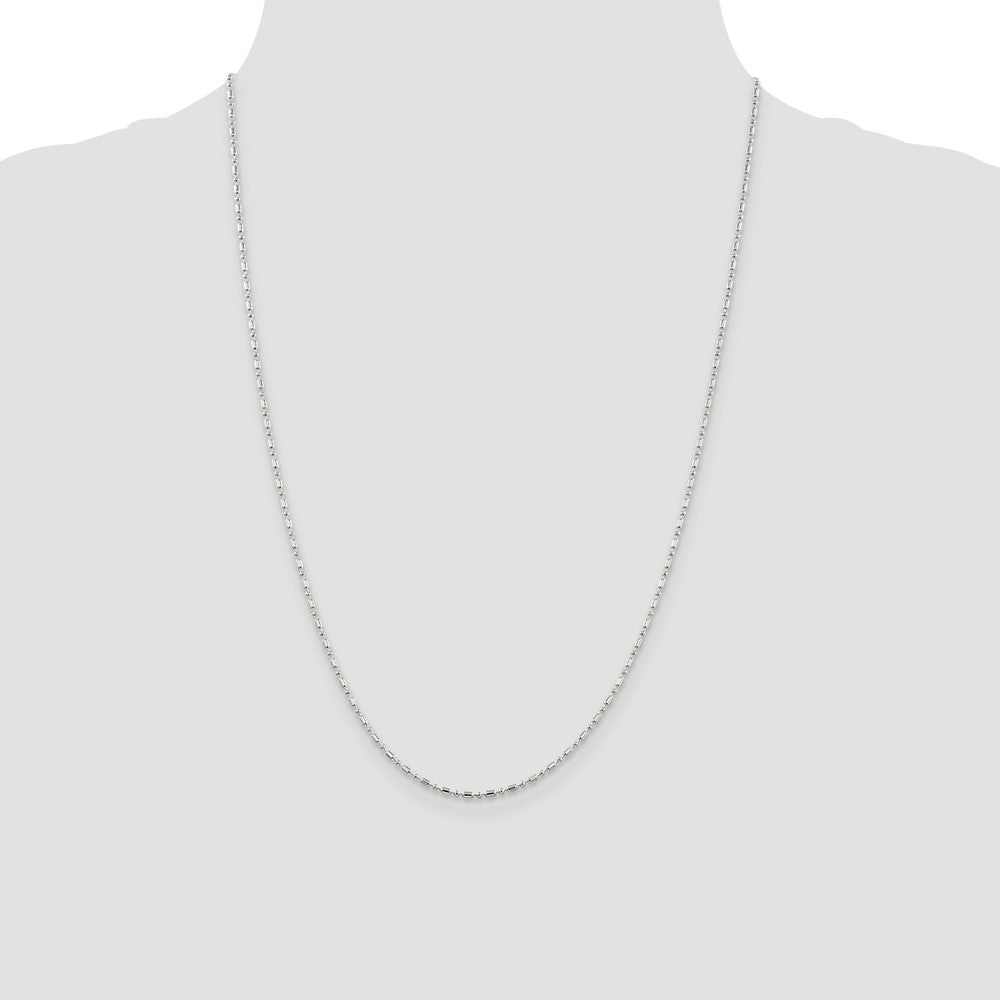 Sterling Silver 1.5mm Fancy Beaded Chain