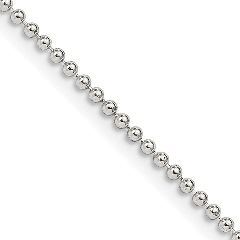 Sterling Silver 1.5mm Beaded Chain