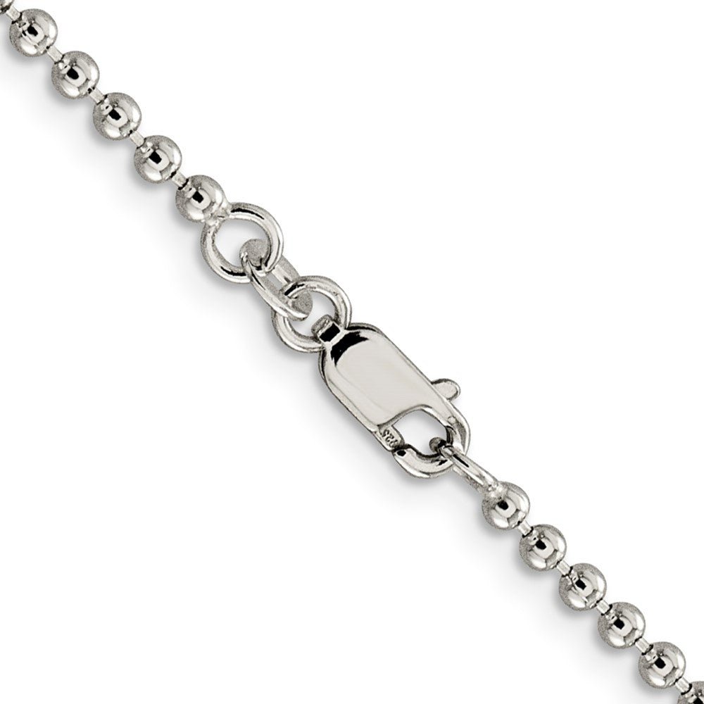 Sterling Silver 2.35mm Beaded Chain