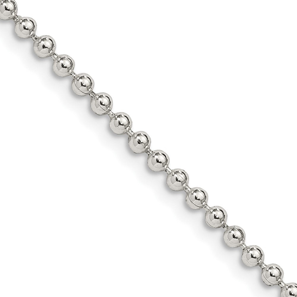 Sterling Silver 2.35mm Beaded Chain