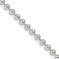 Sterling Silver 3mm Beaded Chain