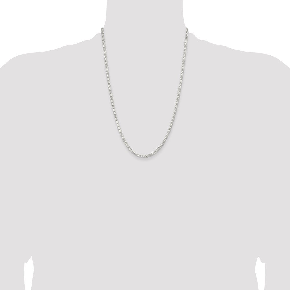 Sterling Silver 3.15mm Flat Curb Chain