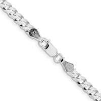 Sterling Silver Rhodium-plated 4.7mm Flat Curb Chain