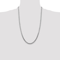 Sterling Silver Rhodium-plated 4.7mm Flat Curb Chain