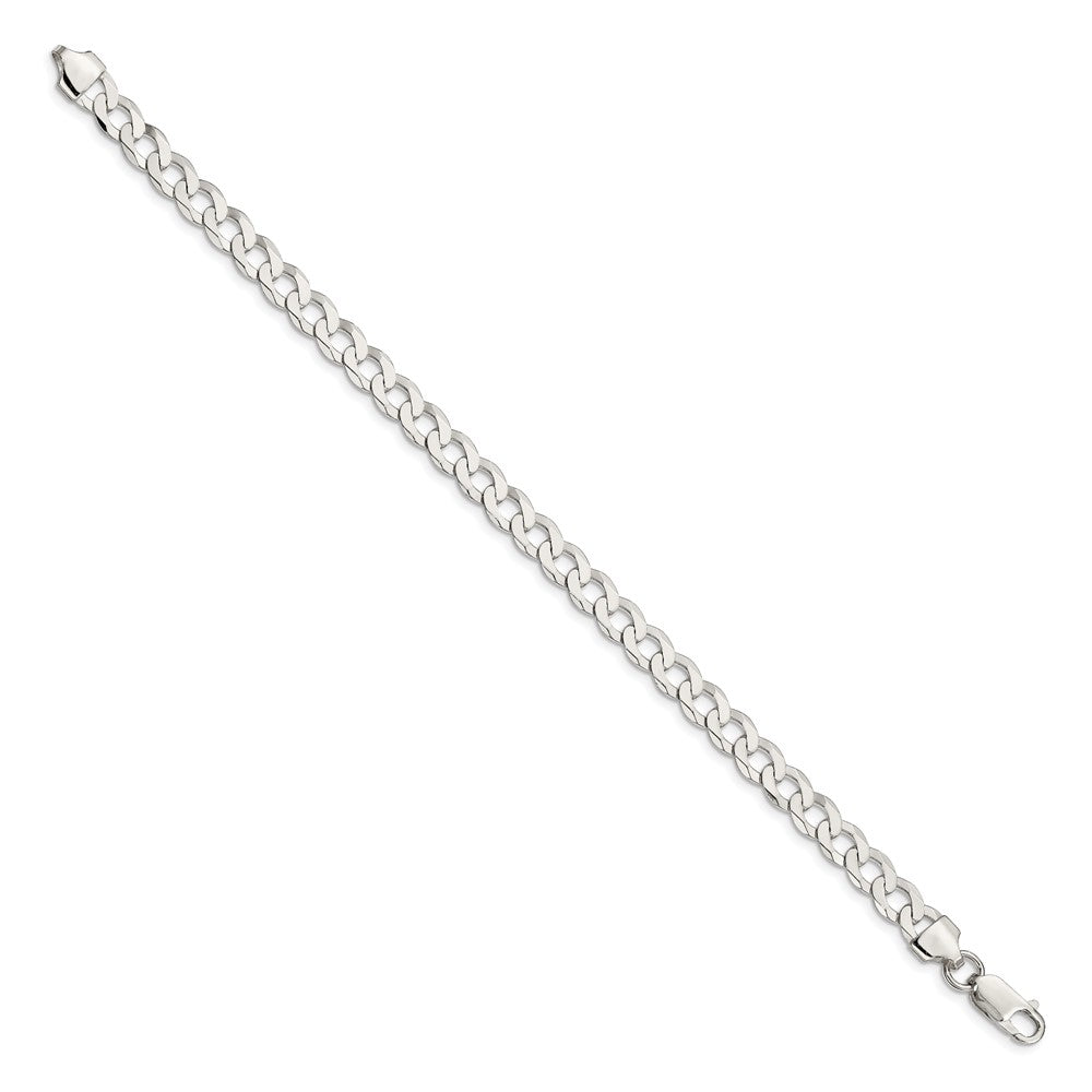 Sterling Silver 6.8mm Flat Curb Chain