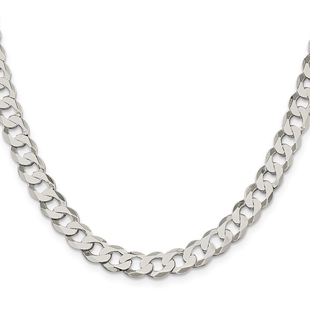 Sterling Silver 7.5mm Flat Curb Chain