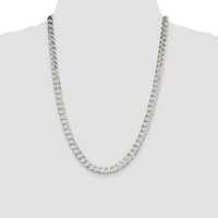 Sterling Silver 7.5mm Flat Curb Chain
