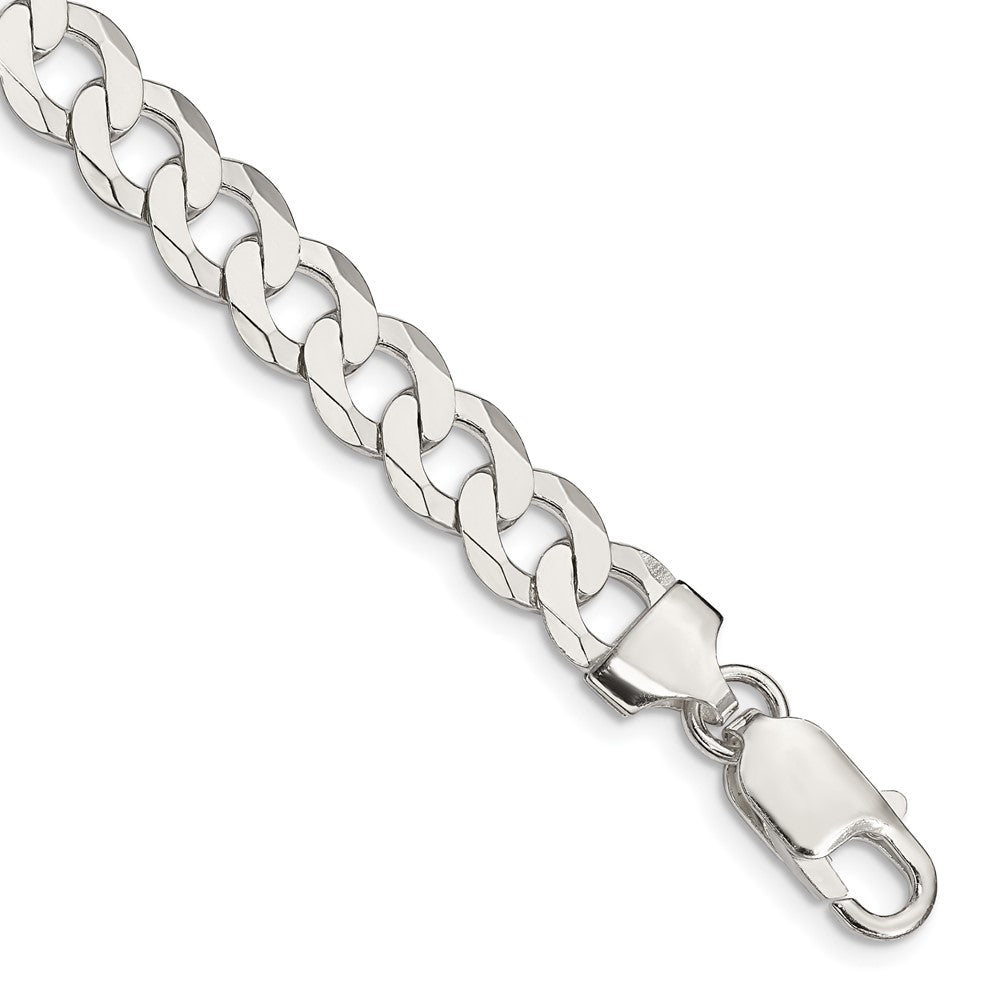 Sterling Silver 7.5mm Flat Curb Chain