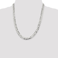 Sterling Silver 8.5mm Flat Curb Chain