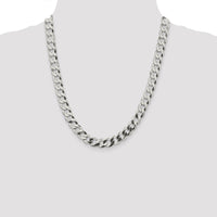 Sterling Silver 9.75mm Flat Curb Chain