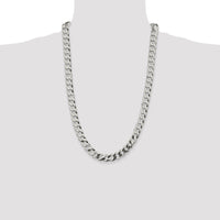 Sterling Silver 9.75mm Flat Curb Chain
