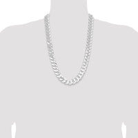 Sterling Silver 16mm Flat Curb Chain