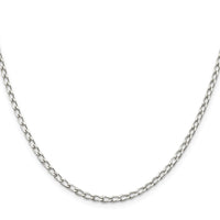 Sterling Silver 2.8mm Open Elongated Link Chain