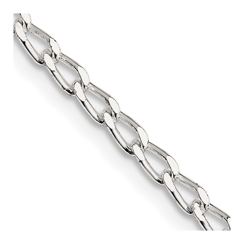 Sterling Silver 2.8mm Open Elongated Link Chain