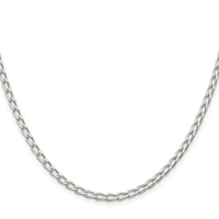 Sterling Silver 3.2mm Open Elongated Link Chain
