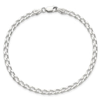 Sterling Silver 3.2mm Open Elongated Link Chain Anklet
