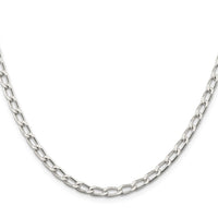 Sterling Silver 4.3mm Open Elongated Link Chain