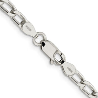 Sterling Silver 4.3mm Open Elongated Link Chain