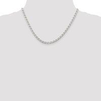 Sterling Silver 4.3mm Open Elongated Link Chain