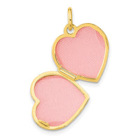 Sterling Silver Gold-tone Polished Swirl Design Heart Locket