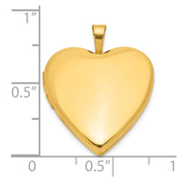 1/20 Gold Filled Polished and Satin 20mm Heart Locket