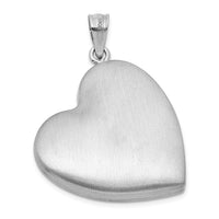 SS RH-pl Brushed Diamond And Enameled Rose MOM 24mm Heart Locket