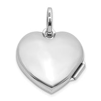 Sterling Silver Rhodium-plated Polished with Border 18mm Heart Locket