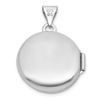 Sterling Silver Rhodium-plated Polished 16mm Celtic Round Locket
