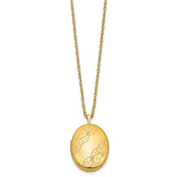 1/20 14K Gold Filled 26mm Swirled Oval Locket Necklace