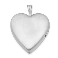 Sterling Silver Rhodium-plated 20mm D/C Heart Locket